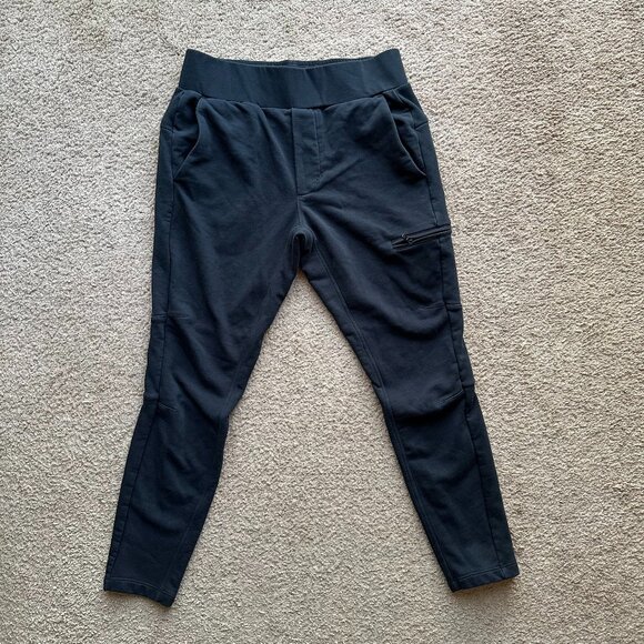 Fanatics Sweatpants Womens Medium (30x27) High Rise Tapered Leg Black Pockets - Picture 2 of 12
